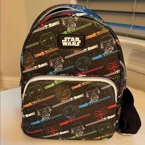 Star Wars Kids Backpack - Black with Multicolor Lightsabers